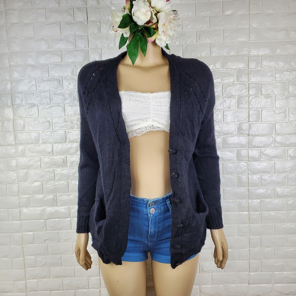 forever 21 small black cardigan - Picture 2 of 8
